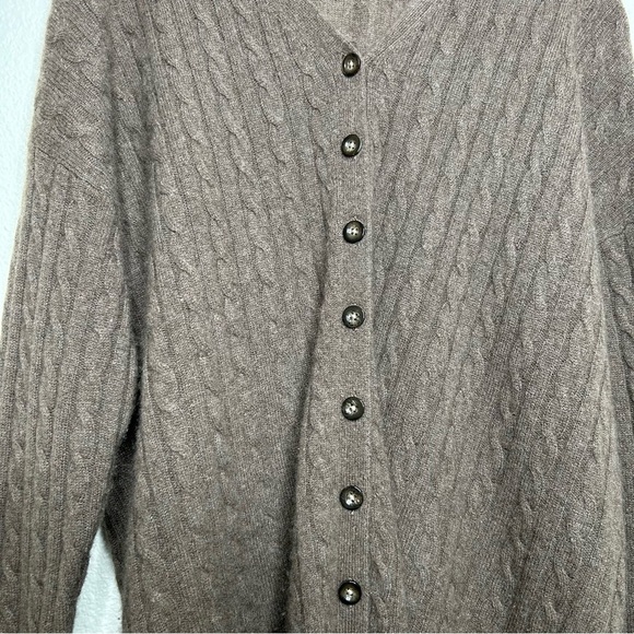 Reformation Giusta Oversized Cashmere Cardigan sweater brown small - Picture 4 of 10